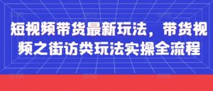 短视频带货最新玩法,带货视频之街访类玩法实操全流程-创新Ovo