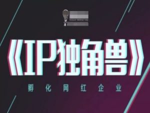 IP独角兽,孵化网红企业,ip教程-创新Ovo