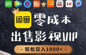 零成本卖影视会员，一天卖出上百单，轻轻松松日入1000+-创新Ovo