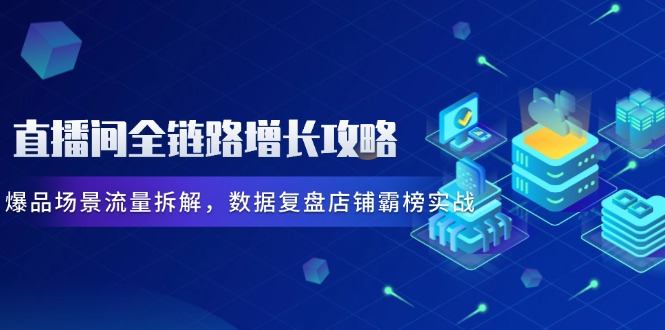 直播间全链路增长攻略，爆品场景流量拆解，数据复盘店铺霸榜实战-创新Ovo