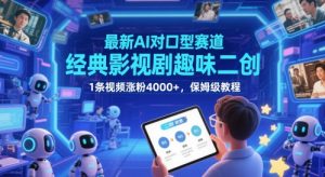 最新AI对口型赛道，经典影视剧趣味二创，1条视频涨粉4000+，保姆级教程-创新Ovo