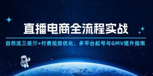 直播电商全流程实战:自然流三板斧+付费投放优化,多平台起号与GMV提升指南-创新Ovo