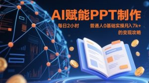 AI赋能PPT制作,每日2小时,普通人0基础实操月入7k+ 的变现攻略-创新Ovo