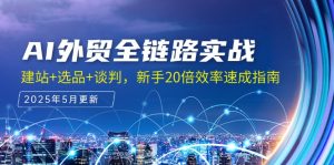 AI外贸全链路实战,建站+选品+谈判,新手20倍效率速成指南-创新Ovo