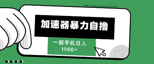 205新风口，加速器暴力自撸，单机日入1k+【揭秘】-创新Ovo