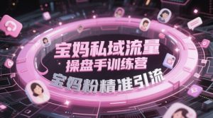 宝妈私域流量操盘手训练营,宝妈粉精准引流-创新Ovo