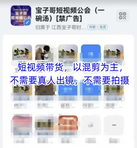 宝子哥头部团队短视频带货，以混剪为主，不需要真人出镜，不需要拍摄-创新Ovo
