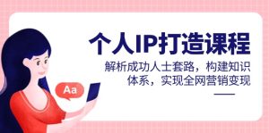 个人IP打造课程，解析成功人士套路，构建知识体系，实现全网营销变现-创新Ovo