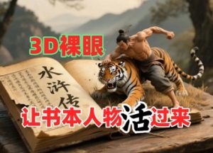 书本人物裸眼3D视频，新的玩法，流量超猛，保姆级教程-创新Ovo