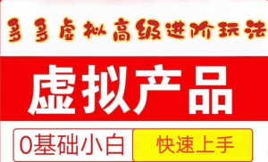 25拼多多虚拟资料高级进阶玩法,小白也能快速上手,保姆级教程-创新Ovo