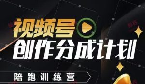 视频号创作分成计划陪跑训练营,手把手教会你如何制作视频,细水长流型项目-创新Ovo