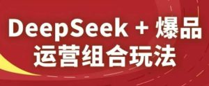 DeepSeek+爆品运营组合玩法，2025淘系精品课-创新Ovo
