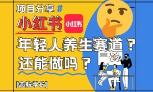 小红书年轻人养生赛道?真的还能做吗?详细讲解!-创新Ovo