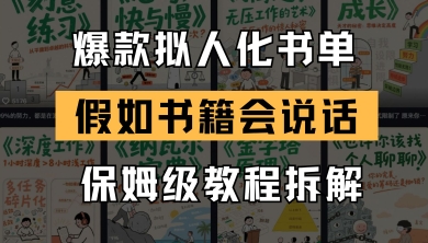 最新爆款拟人化书单玩法，假如书籍会说话，保姆级教程-创新Ovo
