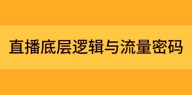 直播底层逻辑与流量密码：定位模型+案例拆解，急速流承接与数据优化全攻略-创新Ovo