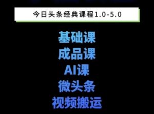 头条图文课1-5期教你头条图文写作、微头条、视频搬运变现，适合新手快速起号玩法-创新Ovo
