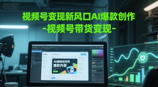 视频号变现新风口AI爆款创作-视频号带货变现-创新Ovo