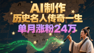 暴力起号!用AI制作历史名人传奇一生,单月涨粉24万,涨粉+变现赛道黑马来了-创新Ovo