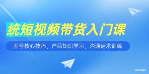 短视频带货入门课，养号核心技巧，产品知识学习，沟通话术训练-创新Ovo