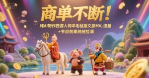商单不断！纯AI制作西游人物羊毛毡版文旅MV，流量+节目效果统统拉满-创新Ovo