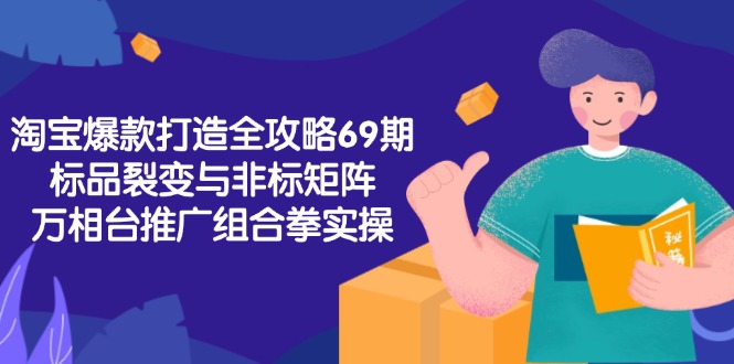 淘宝爆款打造全攻略-69期，标品裂变与非标矩阵，万相台推广组合拳实操-创新Ovo