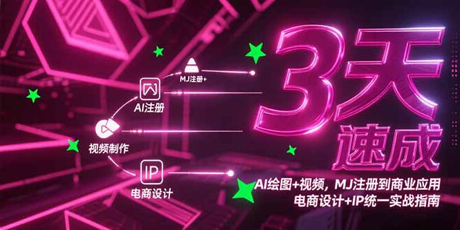 3天速成AI绘图+视频，MJ注册到商业应用，电商设计+IP统一实战指南-创新Ovo