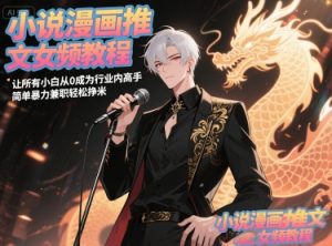 小说漫画推文女频教程,让所有小白从0成为行业内高手,简单暴力兼职轻松挣米-创新Ovo