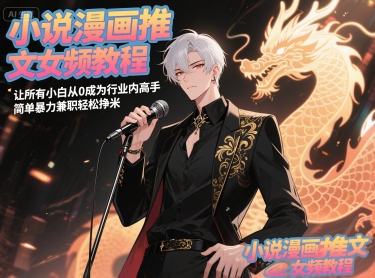小说漫画推文女频教程，让所有小白从0成为行业内高手，简单暴力兼职轻松挣米-创新Ovo