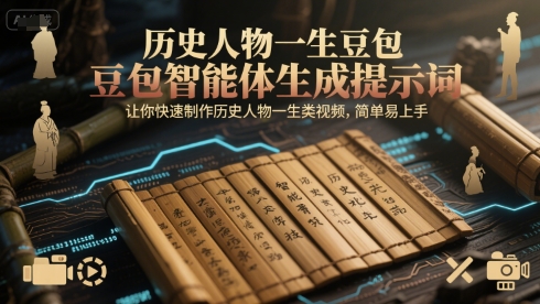历史人物一生豆包智能体生成提示词，让你快速制作历史人物一生类视频，简单易上手-创新Ovo