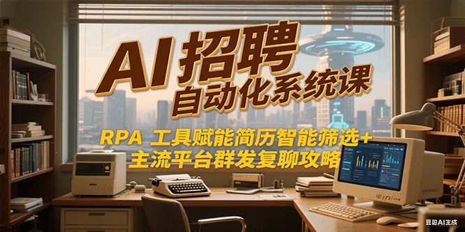AI招聘自动化系统课，RPA工具赋能简历智能筛选+主流平台群发复聊全攻略-创新Ovo