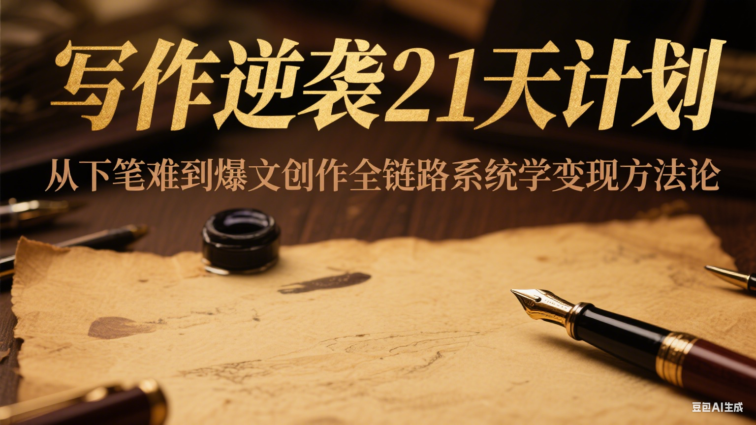 写作逆袭21天计划：从下笔难到爆文创作全链路系统学变现方法论-创新Ovo