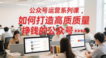 公众号运营系列课，如何打造高质量挣钱的公众号-创新Ovo
