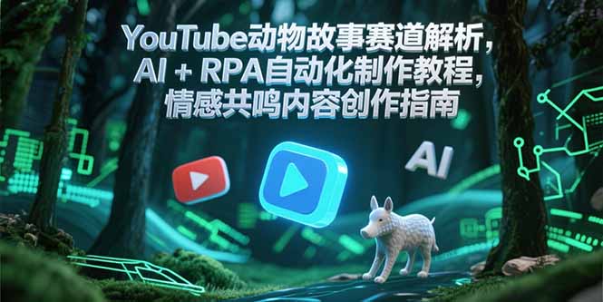 YouTube动物故事赛道解析，AI+RPA自动化制作教程，情感共鸣内容创作指南-创新Ovo