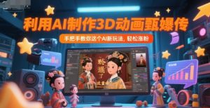 利用AI制作3D动画甄嬛传，流量爆了，手把手教你这个AI新玩法，轻松涨粉-创新Ovo