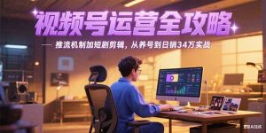2025视频号运营全攻略,推流机制加短剧剪辑,从养号到日销34万实战-创新Ovo