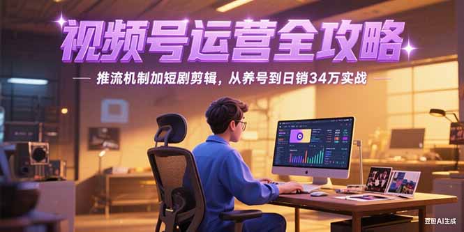 2025视频号运营全攻略，推流机制加短剧剪辑，从养号到日销34万实战-创新Ovo