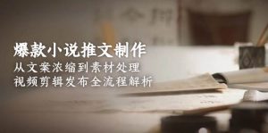 爆款小说推文制作,从文案浓缩到素材处理,视频剪辑发布全流程解析-创新Ovo