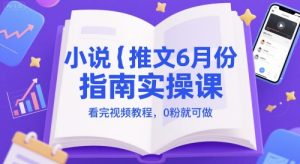 小说推文6月份指南实操课，看完视频教程，0粉就可做-创新Ovo