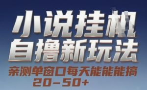 小说自撸新玩法 — 亲测单窗口每天能搞 20-50+，支持矩阵化批量操作【揭秘】-创新Ovo