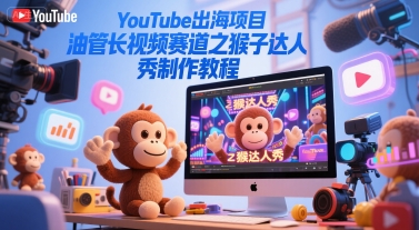YouTube出海项目，油管长视频赛道之猴子达人秀制作教程-创新Ovo