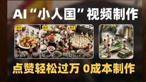 制作AI“小人国”微缩景观的短视频,点赞轻松过万,0成本制作-创新Ovo