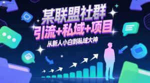 某联盟社群，引流+私域+项目，从新人小白到私域大神-创新Ovo