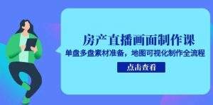 房产直播画面制作课，单盘多盘素材准备，地图可视化制作全流程-创新Ovo