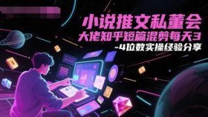 小说推文私董会大佬知乎短篇混剪每天3-4位数实操经验分享-创新Ovo