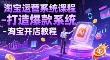 淘宝运营系统课程-打造爆款系统-淘宝开店教程-创新Ovo