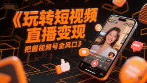 玩转短视频直播变现，把握视频号金风口-创新Ovo