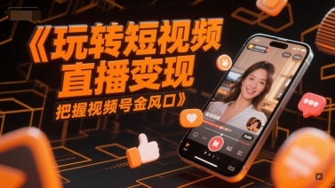 玩转短视频直播变现，把握视频号金风口-创新Ovo