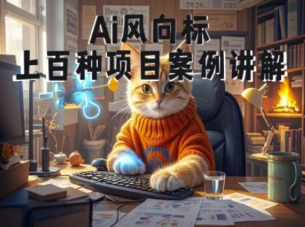 Ai风向标-附100种项目案例玩法-0基础小白到大神ai视频商业应用教学-创新Ovo