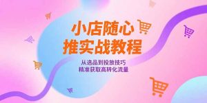 小店随心推实战教程,从选品到投放技巧,精准获取高转化流量-创新Ovo