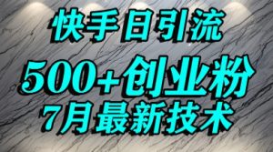 创业粉怎么打?快手精准引流创业粉,宝妈群体日进500+精准流量-创新Ovo